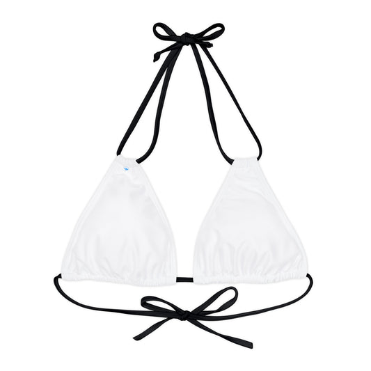 Wyndrift White Triangle Bikini Top (AOP)