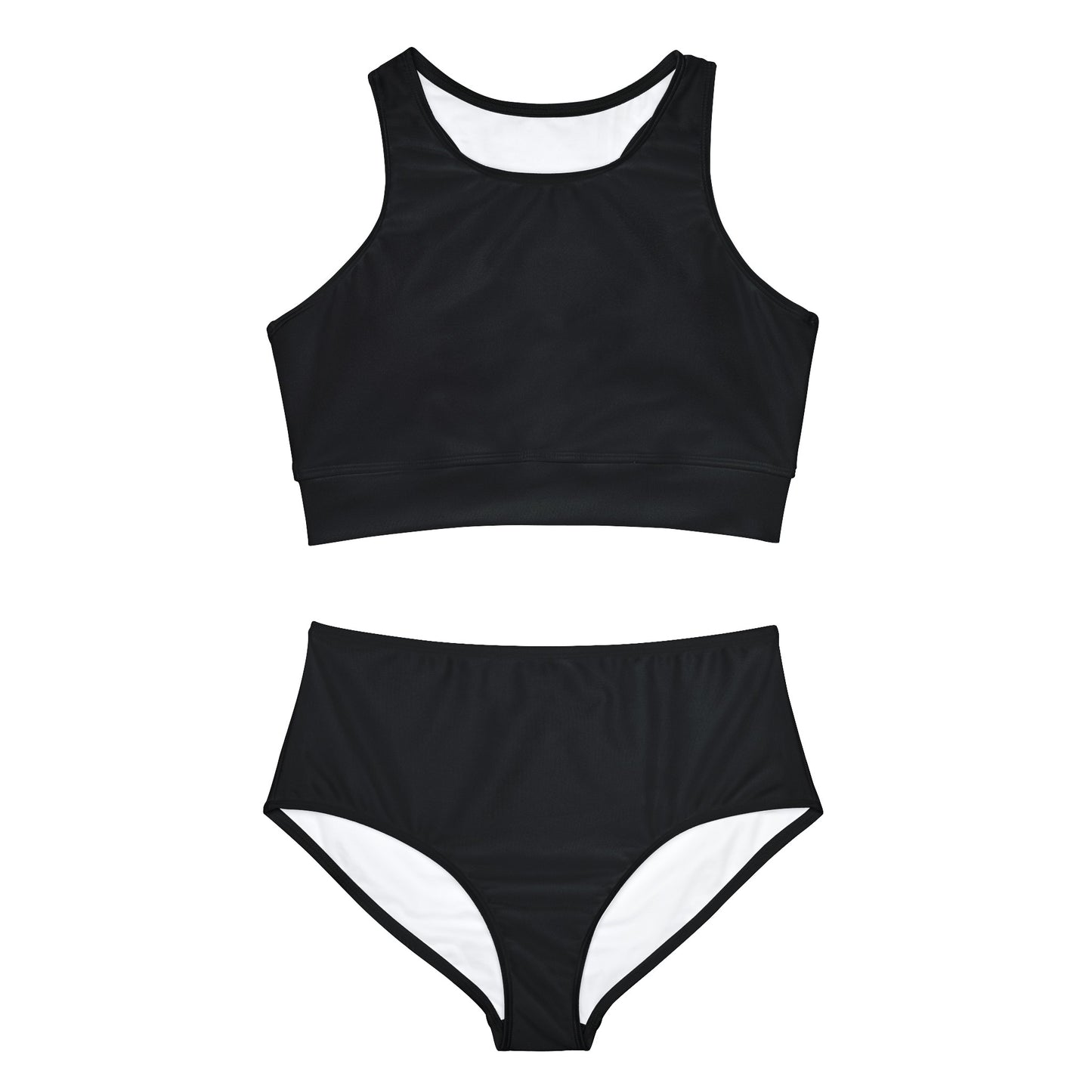 Wyndrift Black Sporty Bikini Set (AOP)