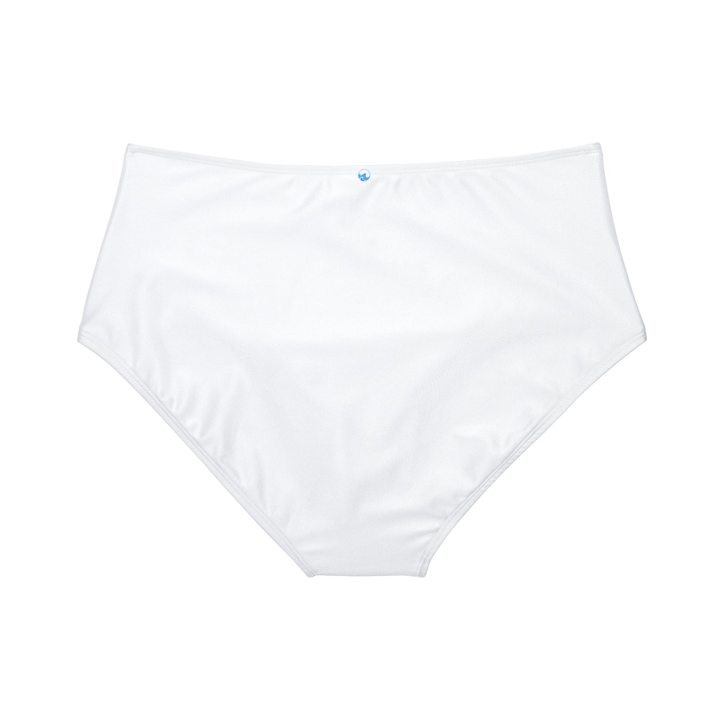 Wyndrift White High-Waist Bikini Bottom (AOP)