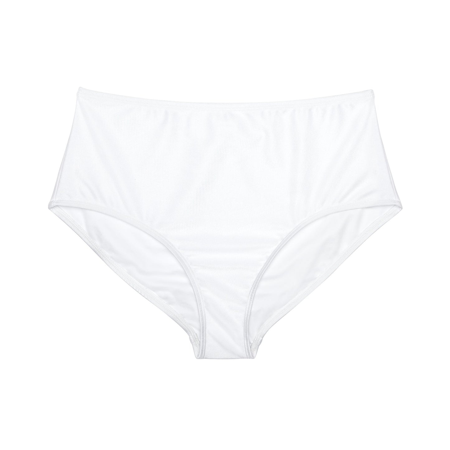 Wyndrift White High-Waist Bikini Bottom (AOP)