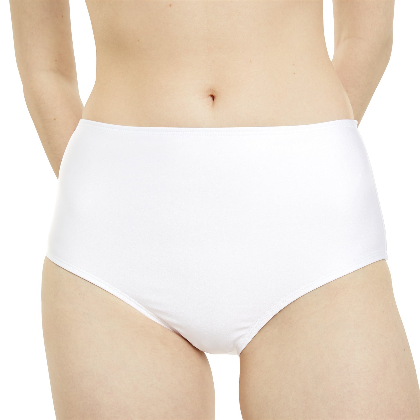 Wyndrift White High-Waist Bikini Bottom (AOP)