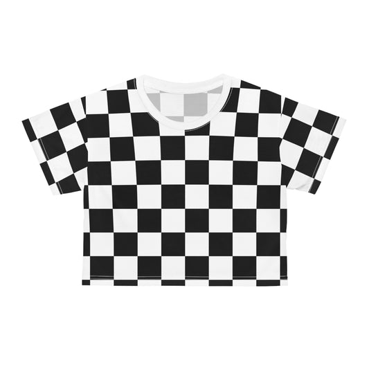 Checkered Crop Tee (AOP)