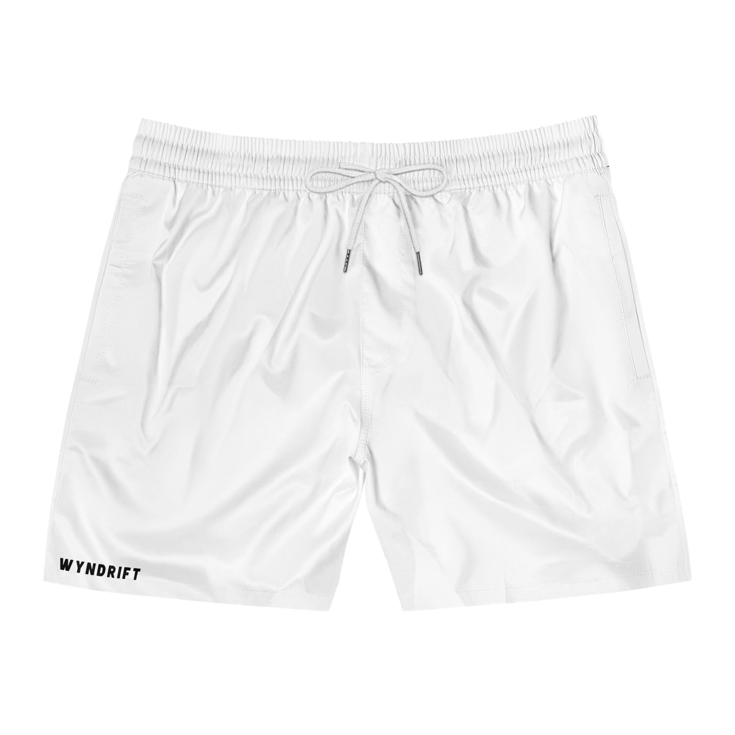 Wyndrift White Mid-Length Swim Shorts (AOP)