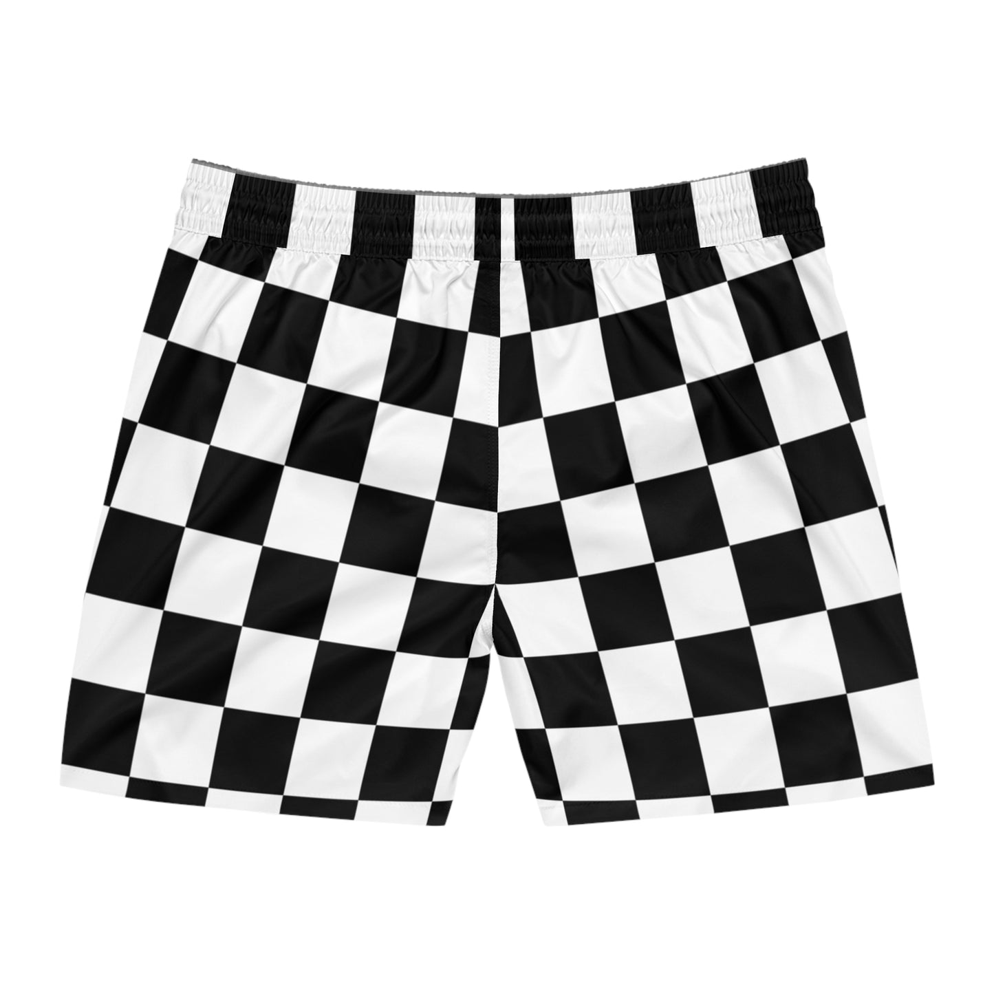 Checkered Mid-Length Swim Shorts (AOP)