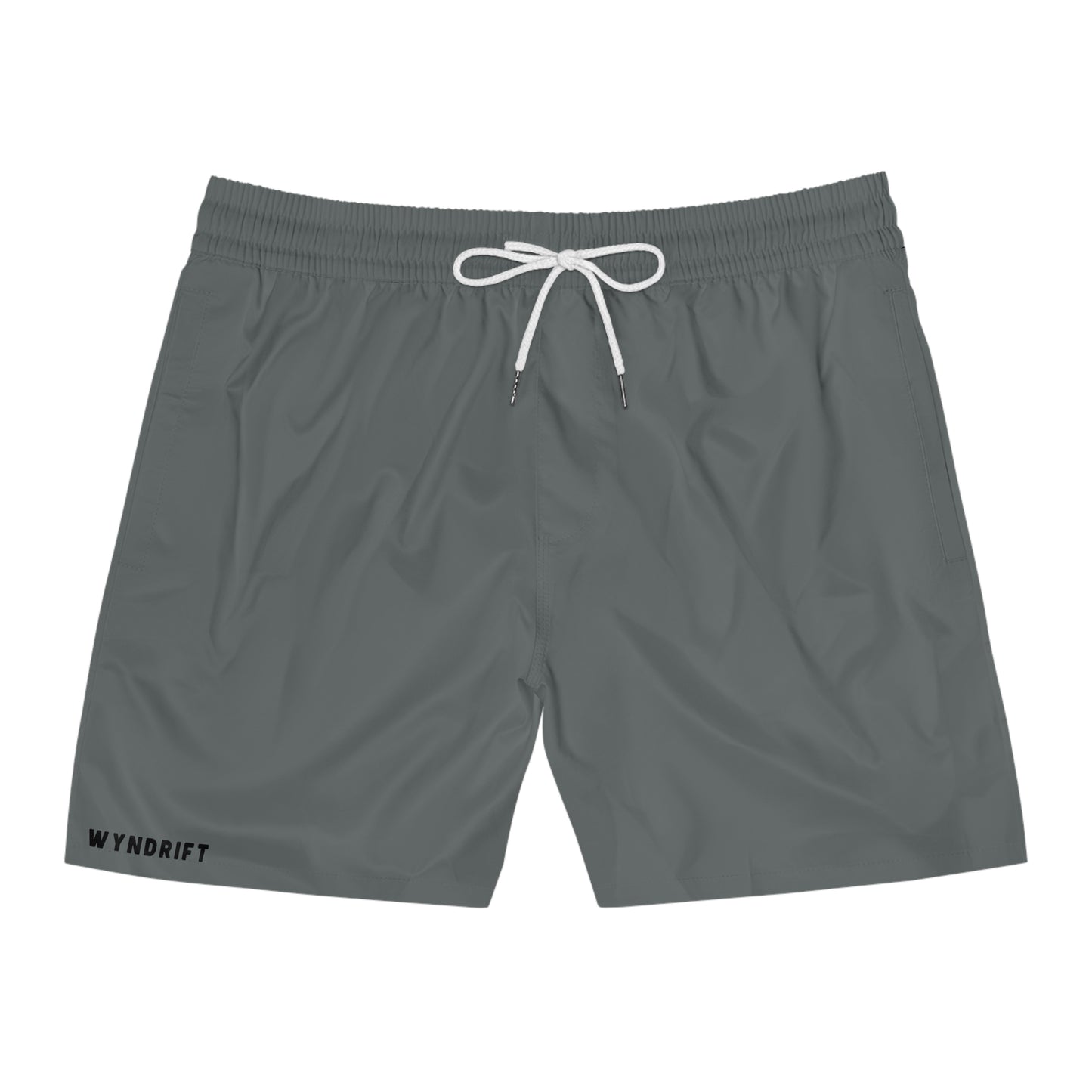 Wyndrift Dark Gray Mid-Length Swim Shorts (AOP)