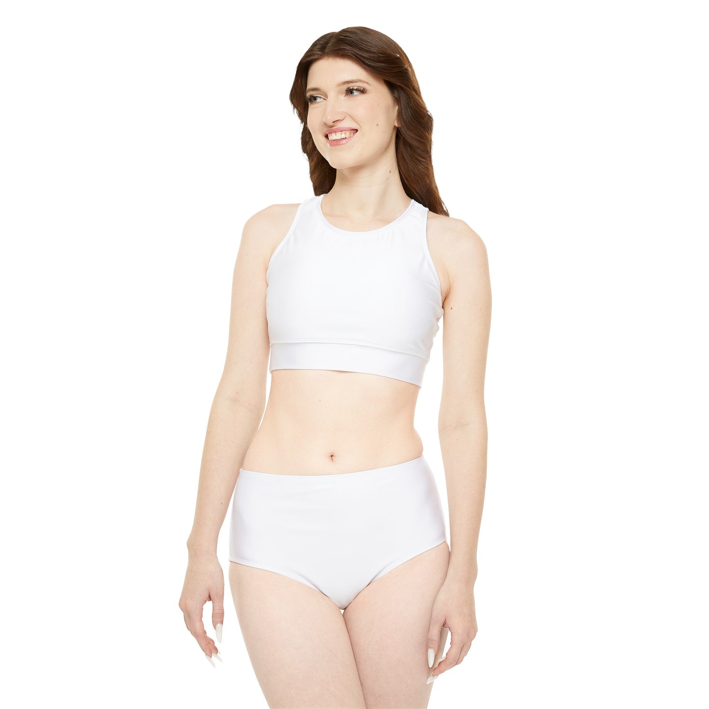 Wyndrift White Sporty Bikini Set (AOP)