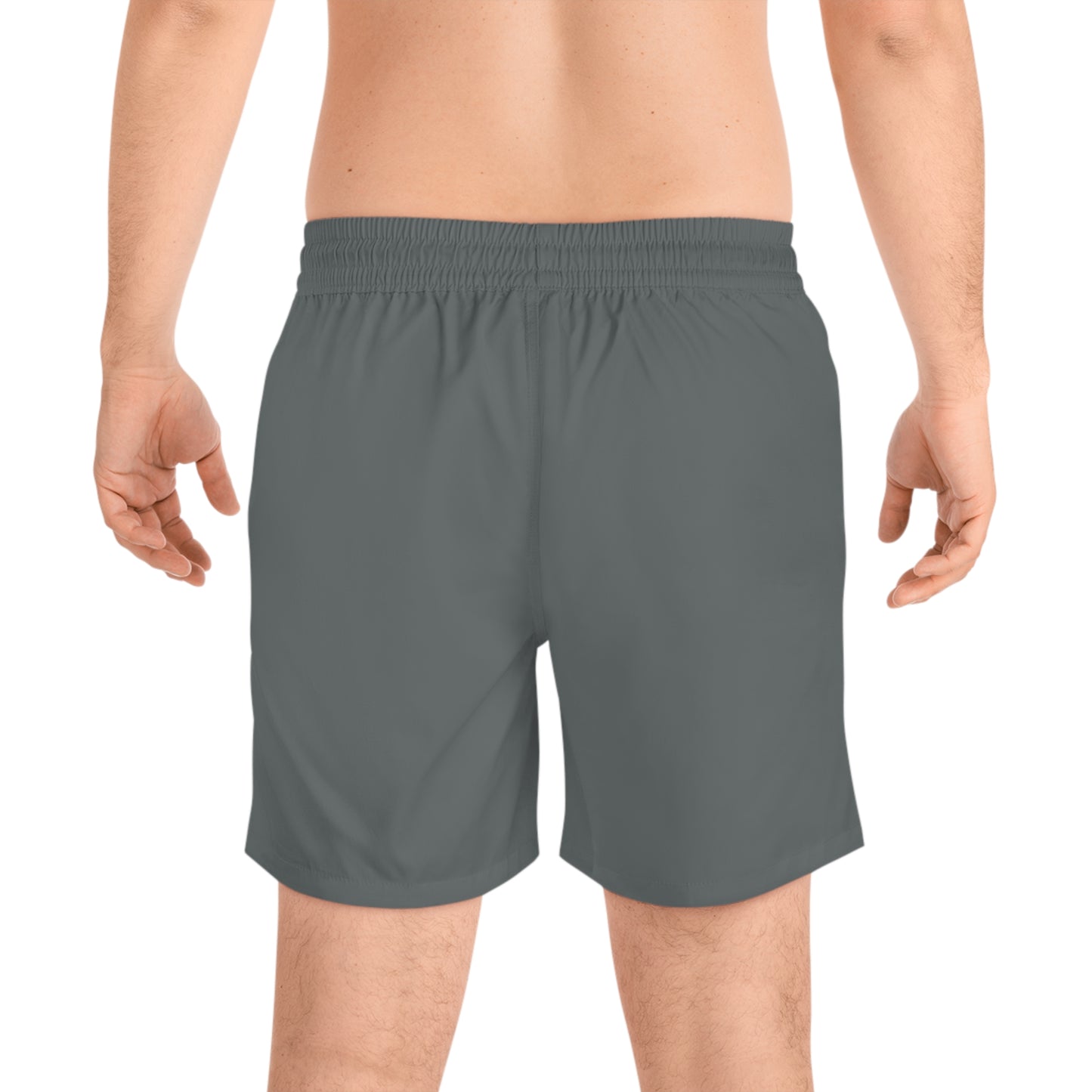 Wyndrift Dark Gray Mid-Length Swim Shorts (AOP)