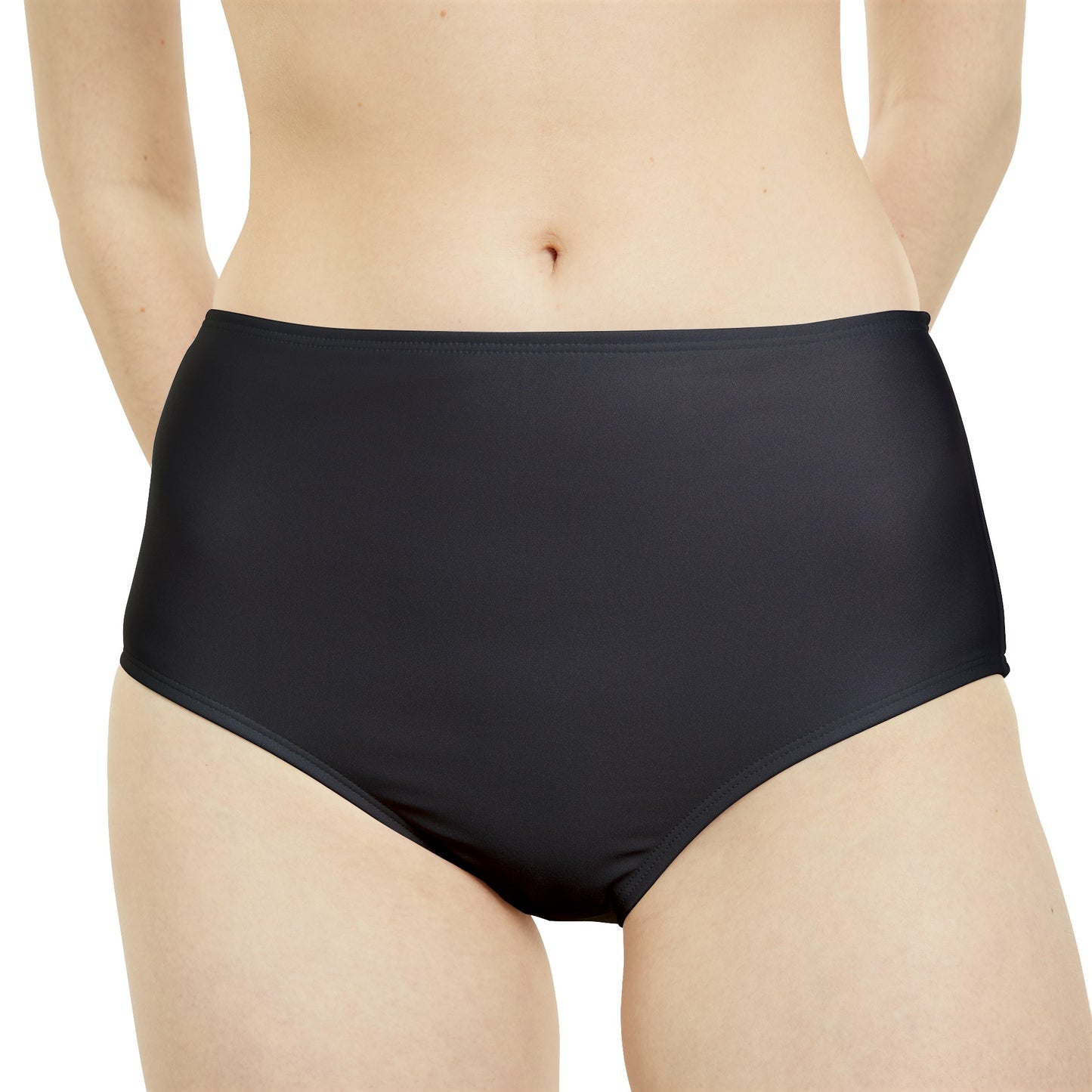 Wyndrift Black High-Waist Bikini Bottom (AOP)