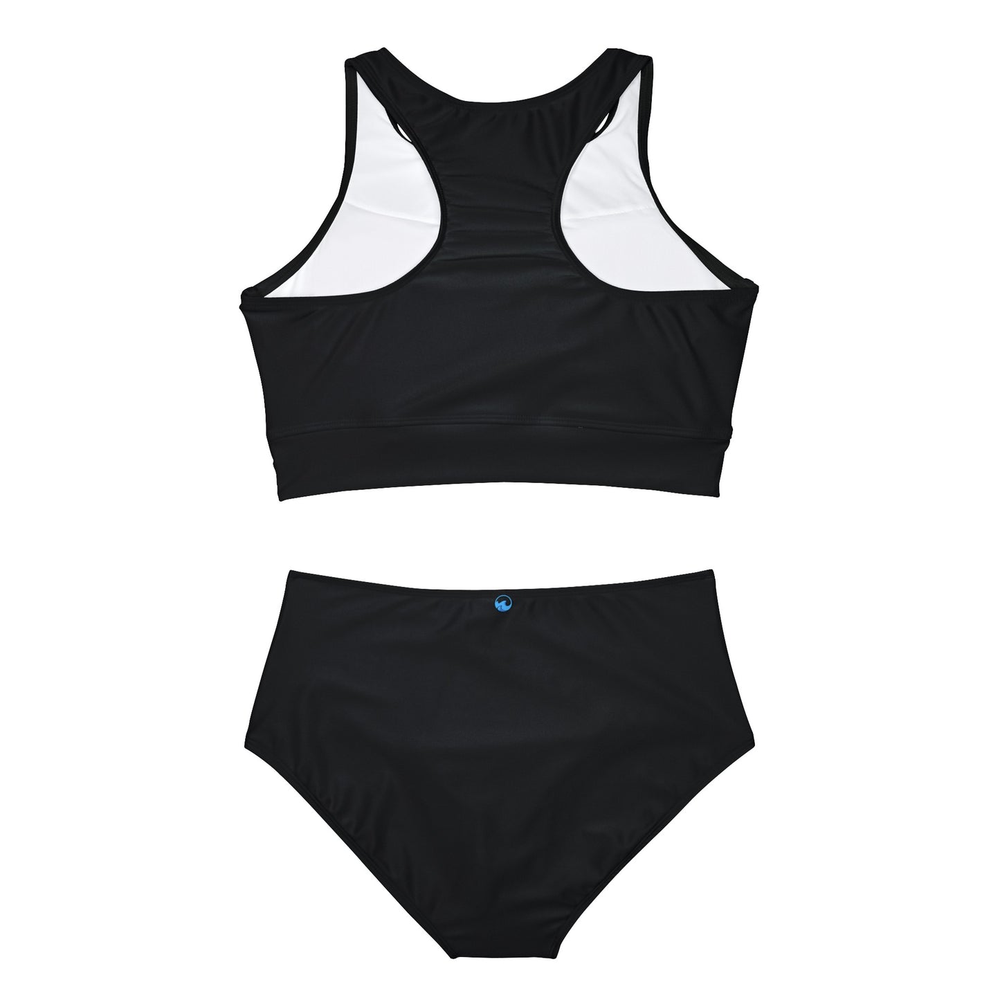 Wyndrift Black Sporty Bikini Set (AOP)