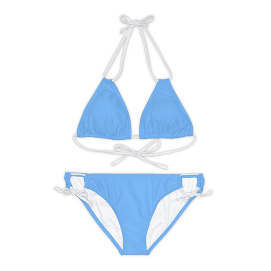 Wyndrift Blue Strappy Bikini Set (AOP)