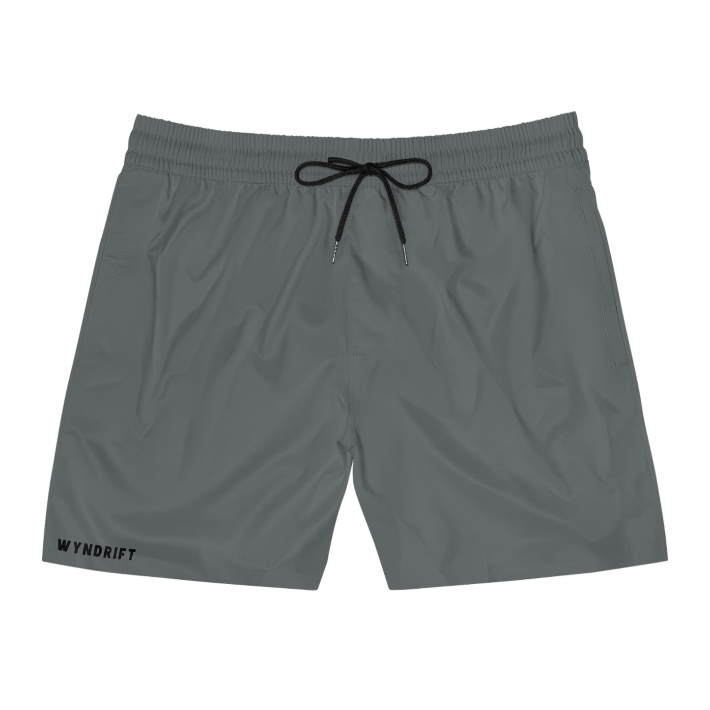 Wyndrift Dark Gray Mid-Length Swim Shorts (AOP)